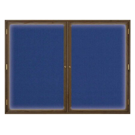 United Visual Products Triple Door Indoor Enclosed Easy Tack Bo UV306EZ-BLACK-WHITE